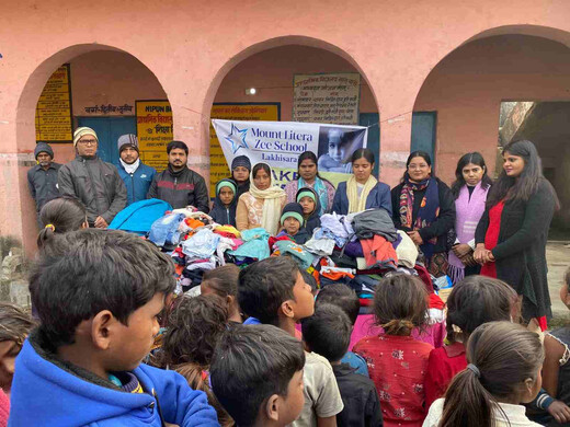 माउंट लिट्रा ज़ी स्कूल ने चलाया शीत वस्त्र दान अभियान, जरूरतमंदों को राहत